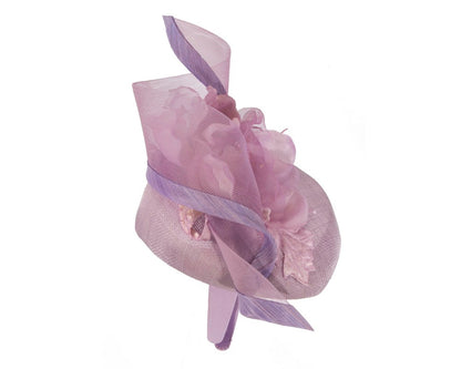 Lilac pillbox fascinator with flower by Fillies Collection-3