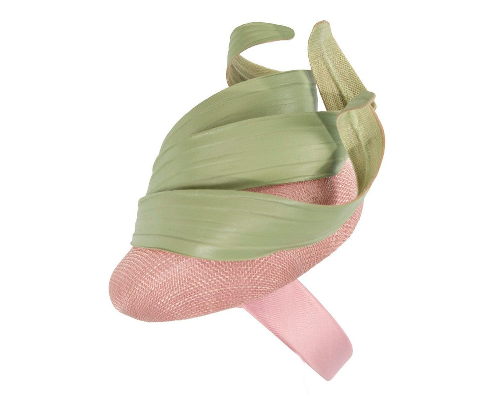 Pink & green spring racing fascinator by Fillies Collection