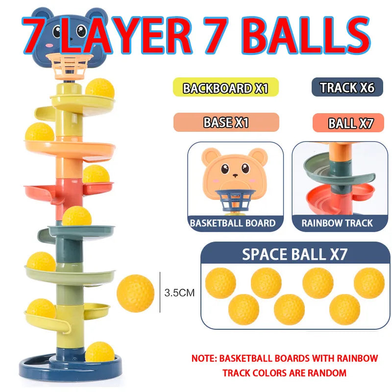 Rotating Toy Tower with Balls-8
