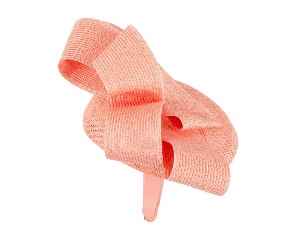 Coral pillbox fascinator by Fillies Collection S286-3