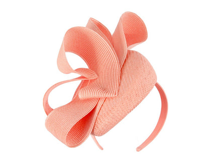 Coral pillbox fascinator by Fillies Collection S286-1