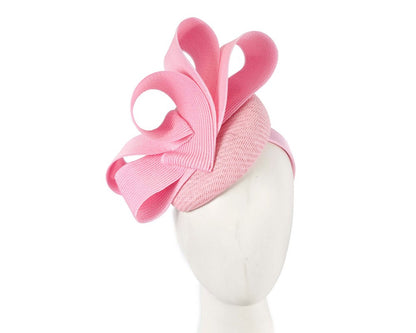 Pink pillbox fascinator by Fillies Collection-0