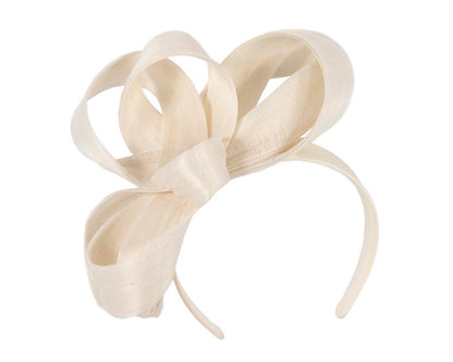 Cream abaca loops racing fascinator by Fillies Collection-1