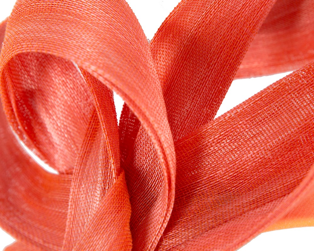 Orange abaca loops racing fascinator by Fillies Collection
