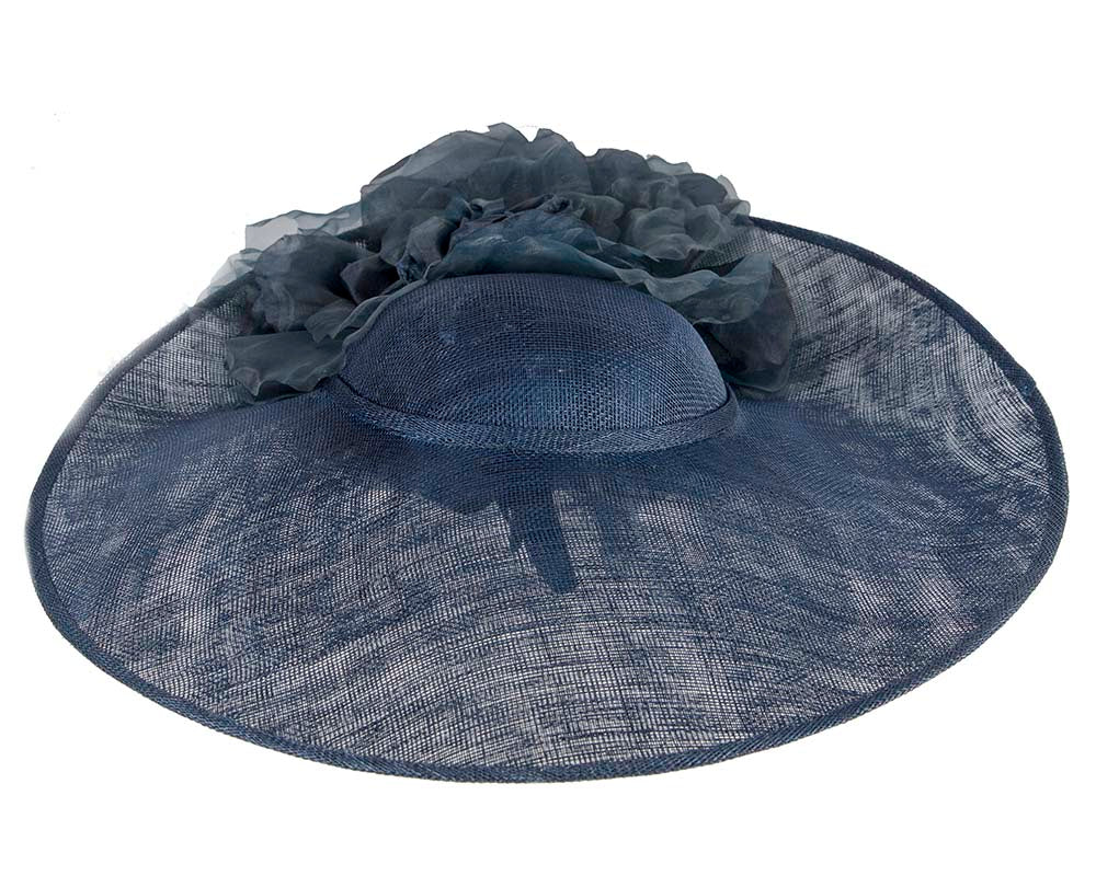 Large navy racing fascinator hat by Fillies Collection-3