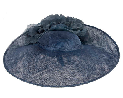 Large navy racing fascinator hat by Fillies Collection-3
