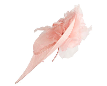 Large pink racing fascinator hat by Fillies Collection-5
