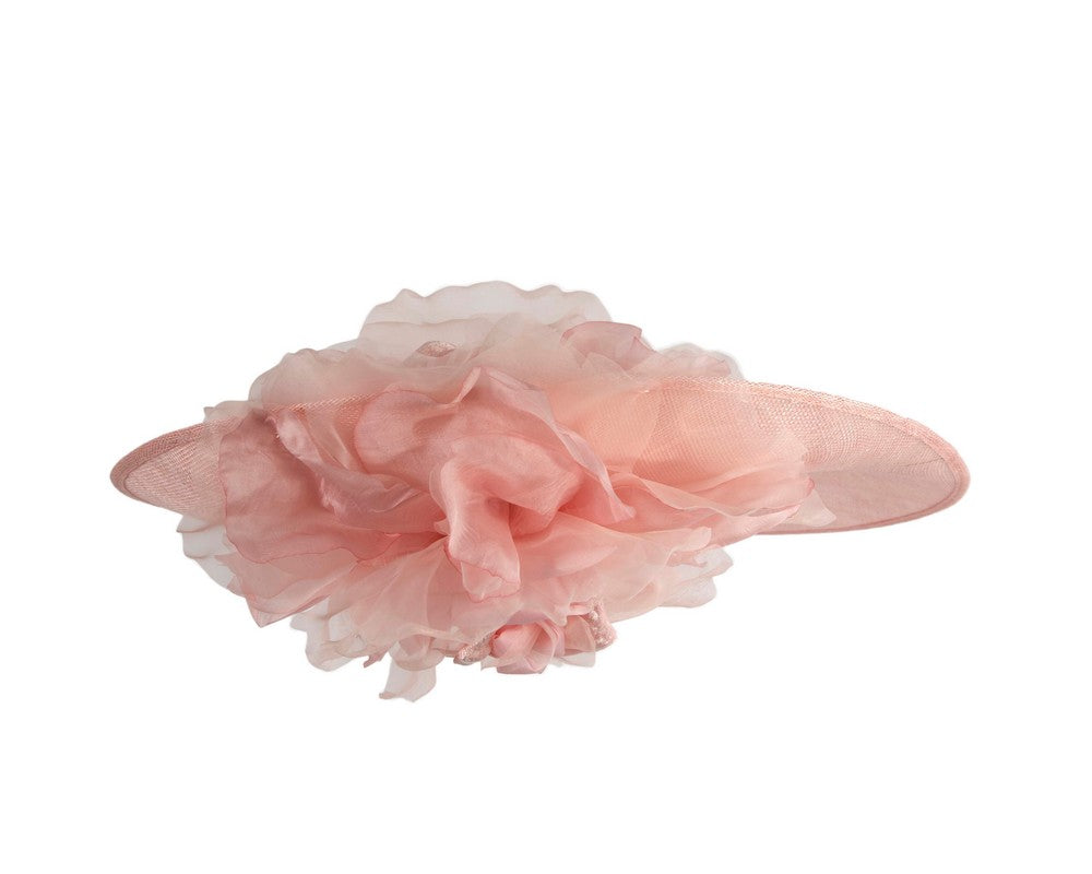 Large pink racing fascinator hat by Fillies Collection-3