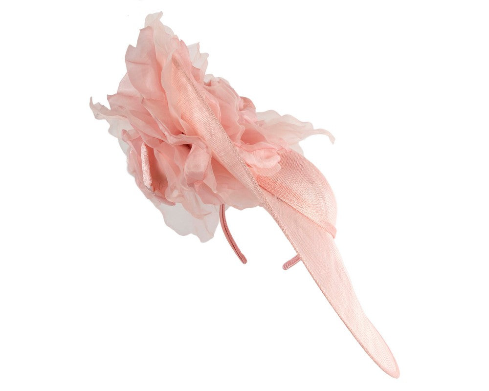 Large pink racing fascinator hat by Fillies Collection-1