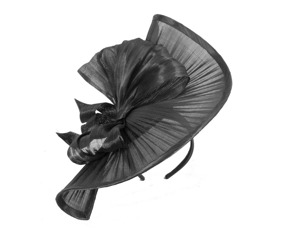 Large black jinsin racing fascinator by Fillies Collection-1