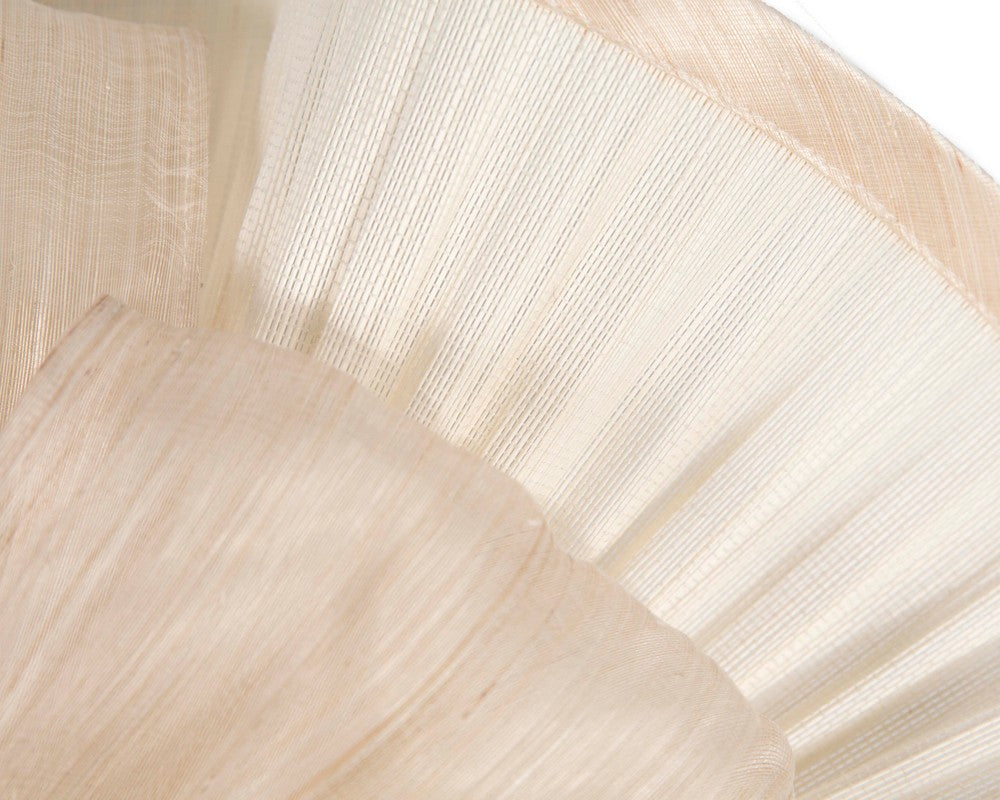 Large cream jinsin racing fascinator by Fillies Collection-2