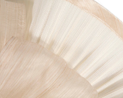 Large cream jinsin racing fascinator by Fillies Collection-2