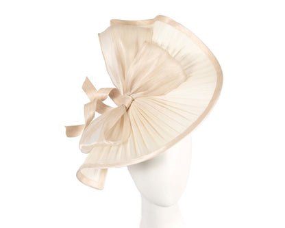 Large cream jinsin racing fascinator by Fillies Collection-0