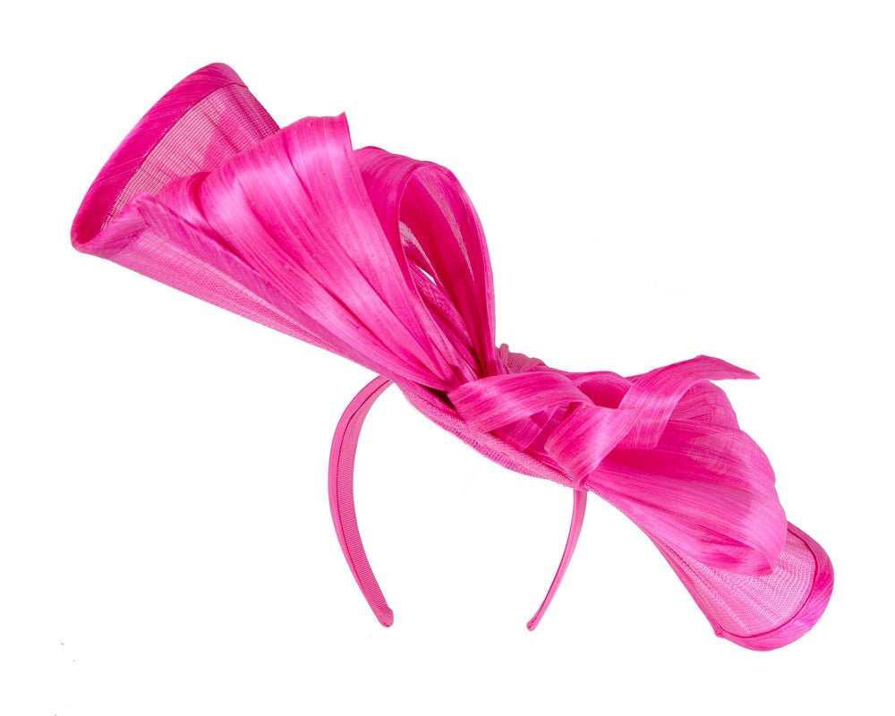 Large fuchsia jinsin racing fascinator by Fillies Collection-5
