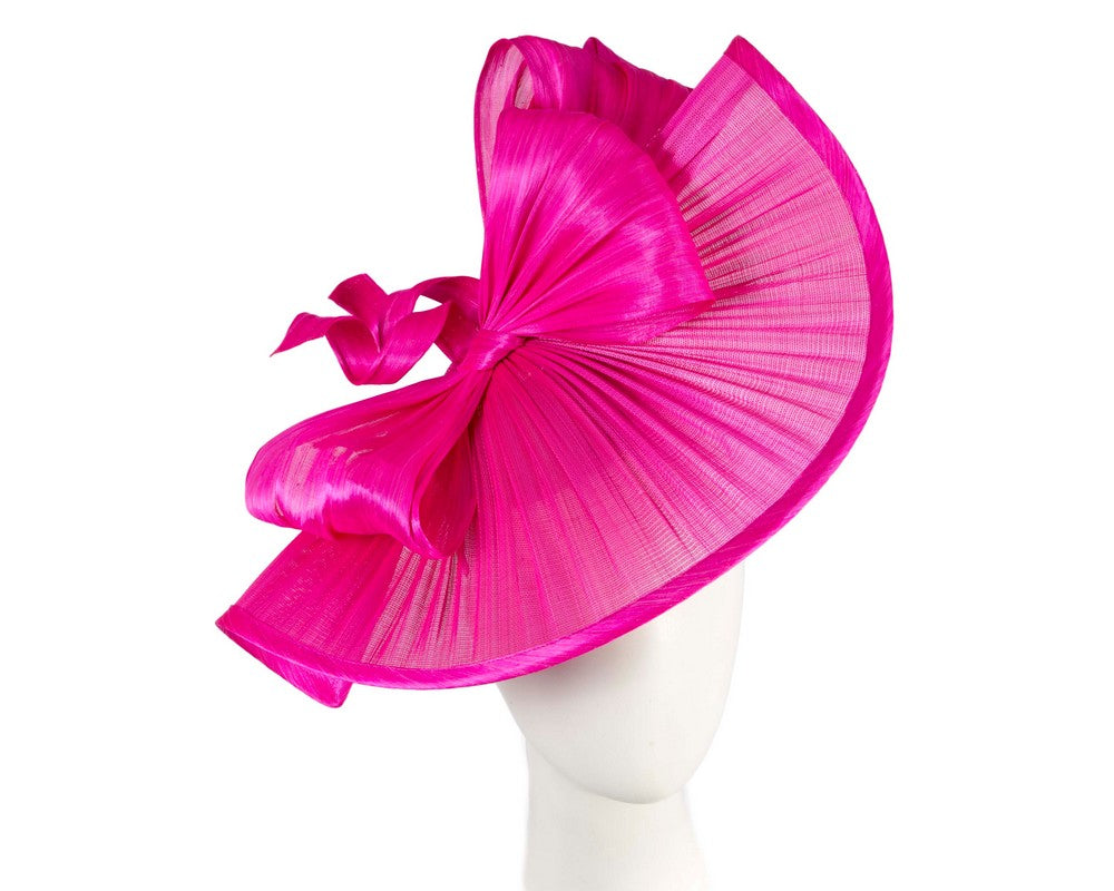Large fuchsia jinsin racing fascinator by Fillies Collection-0