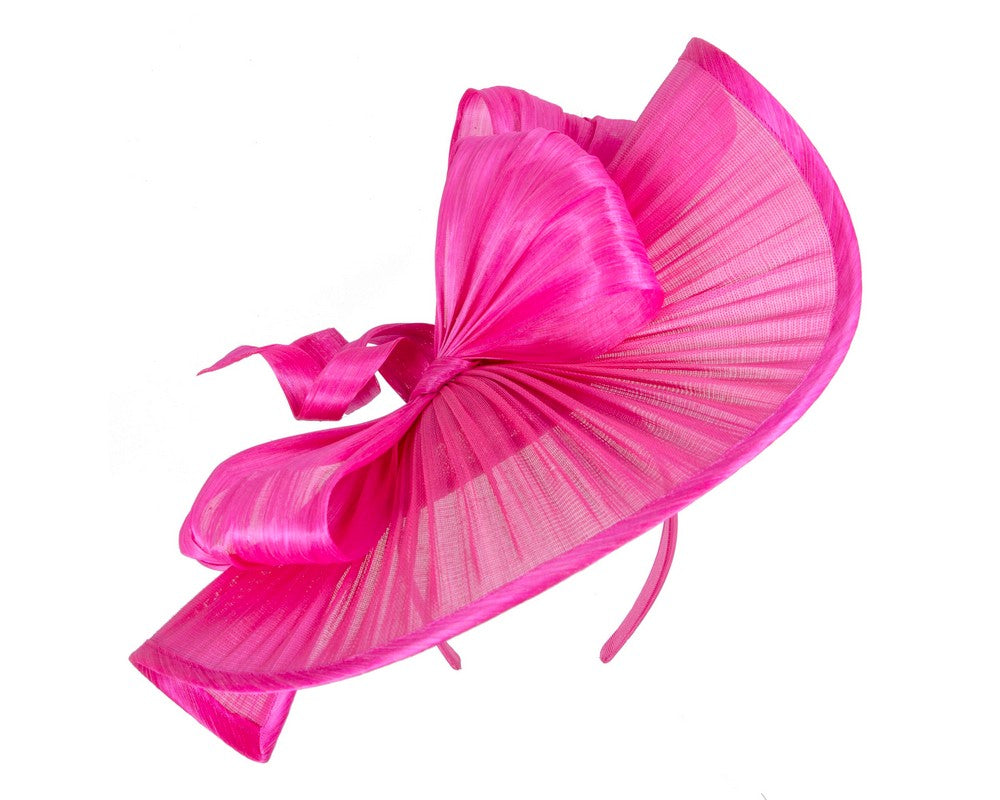 Large fuchsia jinsin racing fascinator by Fillies Collection-1