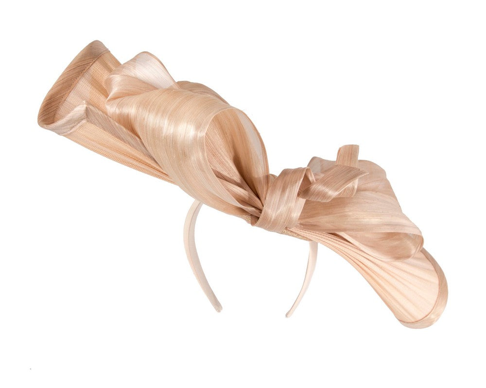Large nude jinsin racing fascinator by Fillies Collection-5