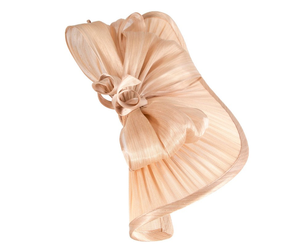 Large nude jinsin racing fascinator by Fillies Collection-3