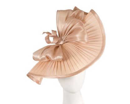 Large nude jinsin racing fascinator by Fillies Collection-0