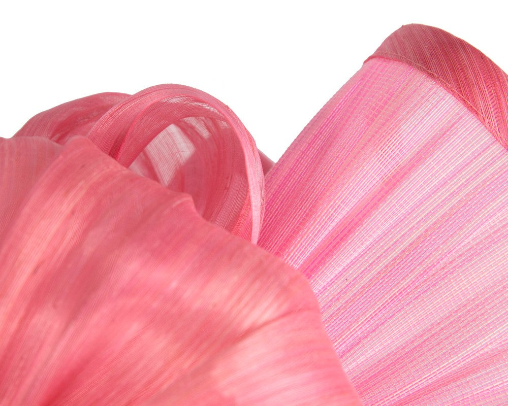 Large pink jinsin racing fascinator by Fillies Collection-4
