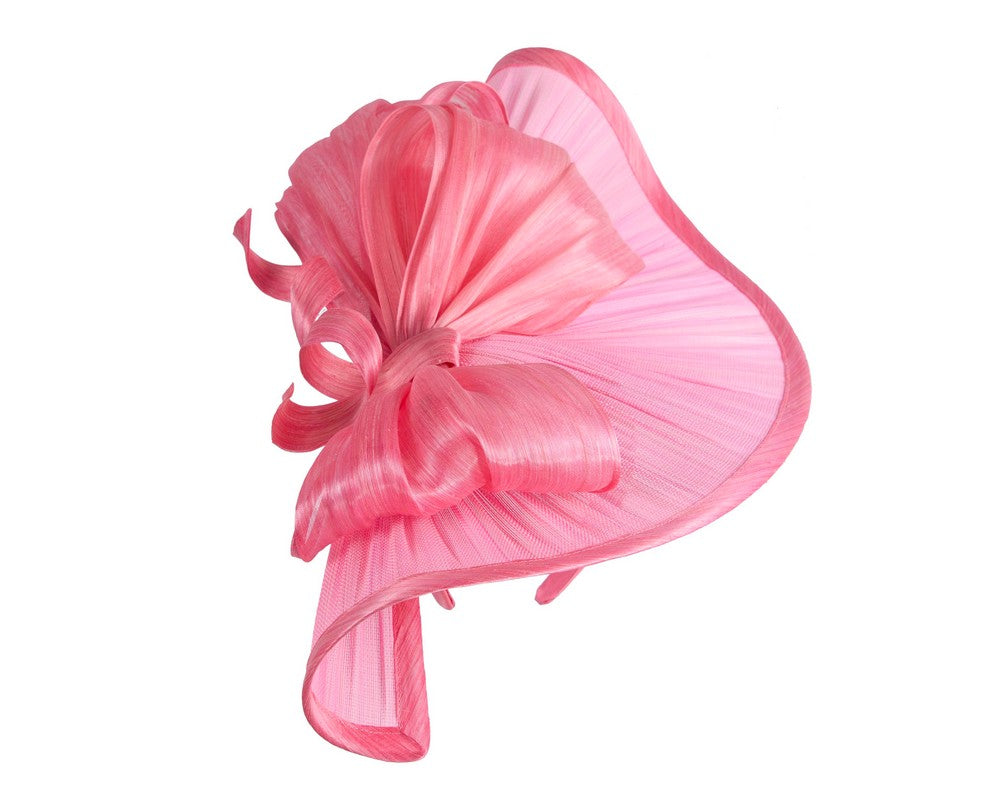 Large pink jinsin racing fascinator by Fillies Collection-3