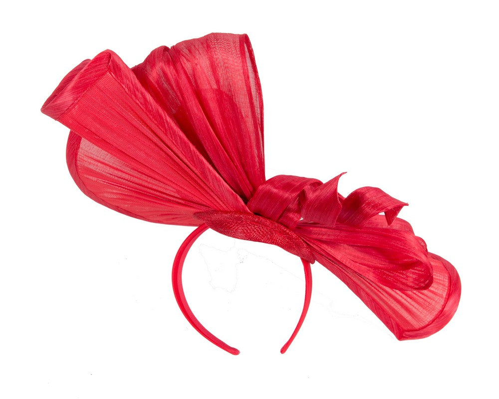 Large red jinsin racing fascinator by Fillies Collection-3