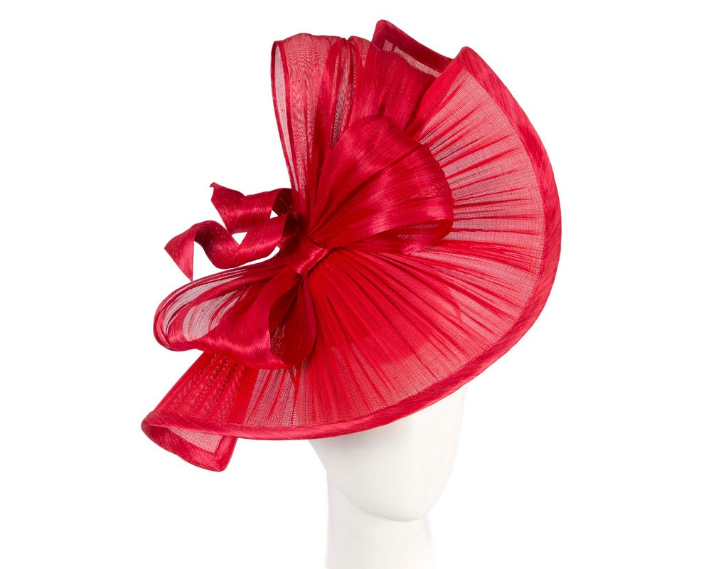 Large red jinsin racing fascinator by Fillies Collection-0