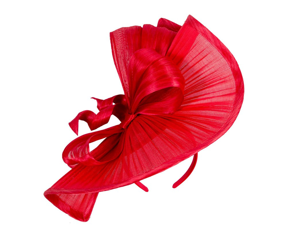 Large red jinsin racing fascinator by Fillies Collection-1