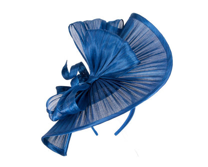 Large royal blue jinsin racing fascinator by Fillies Collection-1
