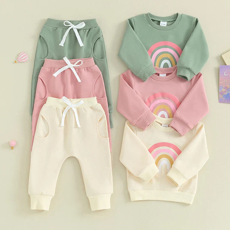 Pants and Sweatshirt Set with Rainbow Multivariant-0