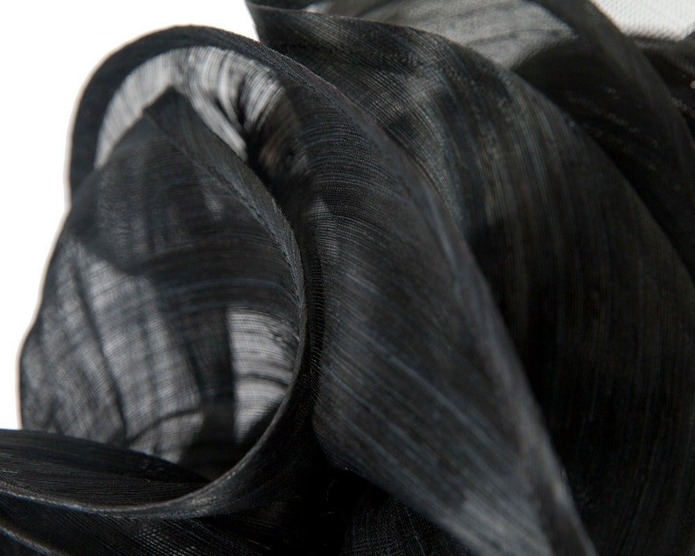 Large black racing fascinator by Fillies Collection-3