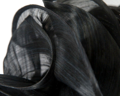 Large black racing fascinator by Fillies Collection-3