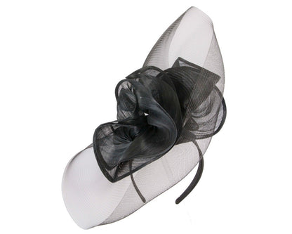 Large black racing fascinator by Fillies Collection-1