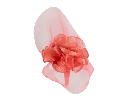 Large coral racing fascinator by Fillies Collection-2