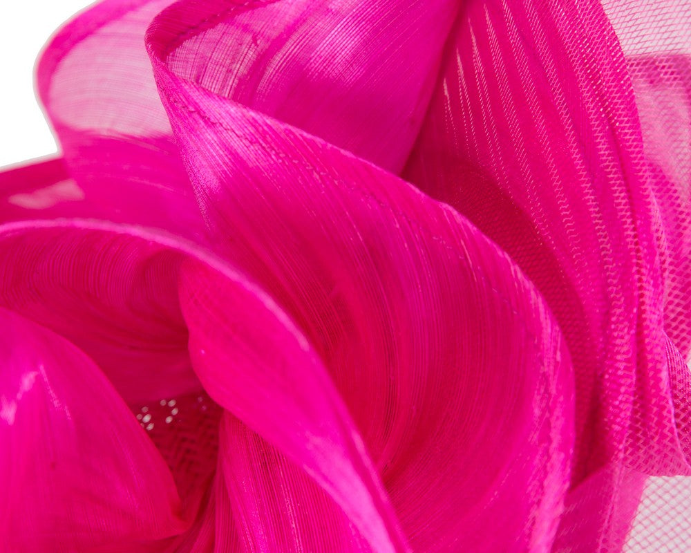 Large fuchsia racing fascinator by Fillies Collection-3