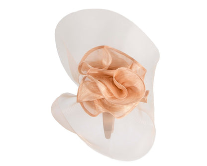 Large nude racing fascinator by Fillies Collection