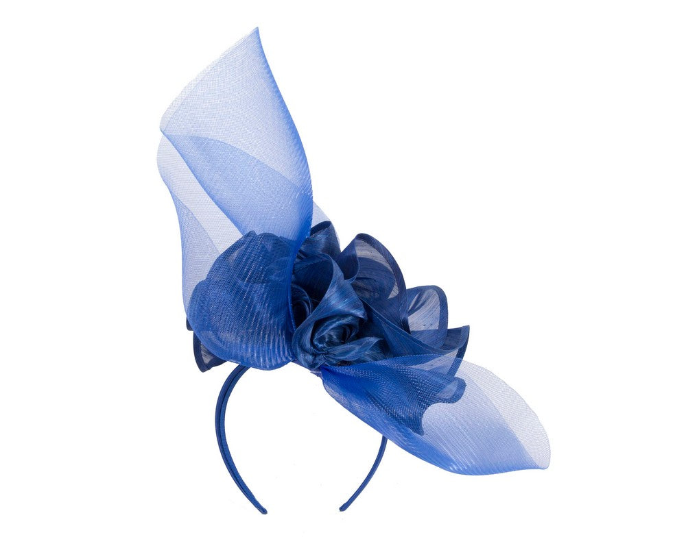 Large royal blue racing fascinator by Fillies Collection