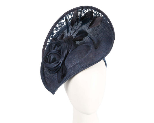 Bespoke navy racing fascinator by Fillies Collection S293-0