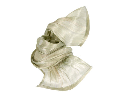 Bespoke olive silk abaca fascinator by Fillies Collection