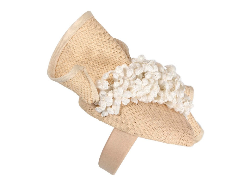 Nude pillbox with cream flowers by Fillies Collection