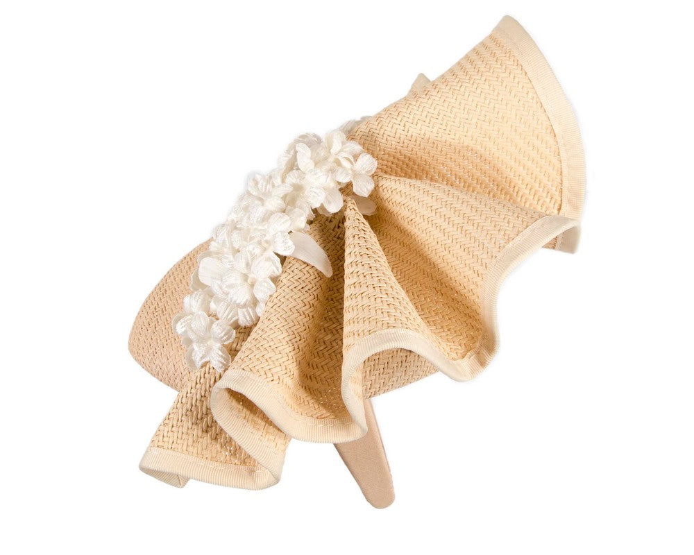 Nude pillbox with cream flowers by Fillies Collection