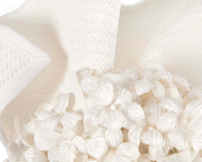 White pillbox with flowers by Fillies Collection-4