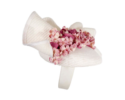 White pillbox with pink flowers by Fillies Collection-3