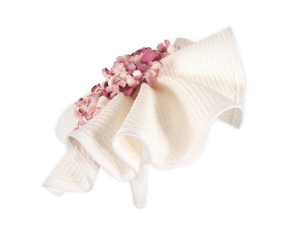White pillbox with pink flowers by Fillies Collection-2
