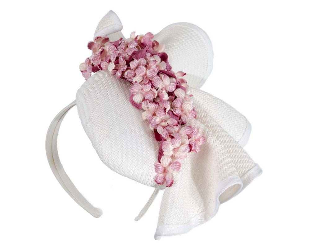White pillbox with pink flowers by Fillies Collection-1