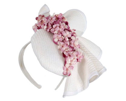 White pillbox with pink flowers by Fillies Collection-1