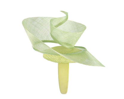 Bespoke lime sinamay fascinator by Fillies Collection-3