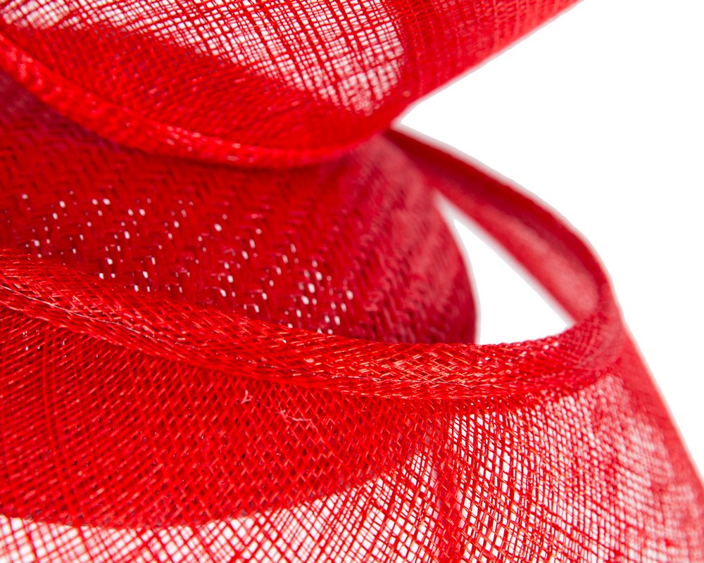 Bespoke red sinamay fascinator by Fillies Collection-4