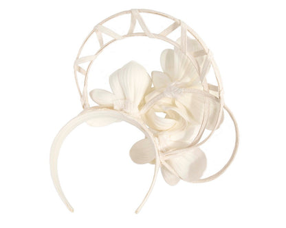 Bespoke cream flower fascinator by Fillies Collection