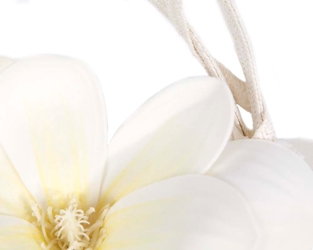 Bespoke cream flower fascinator by Fillies Collection